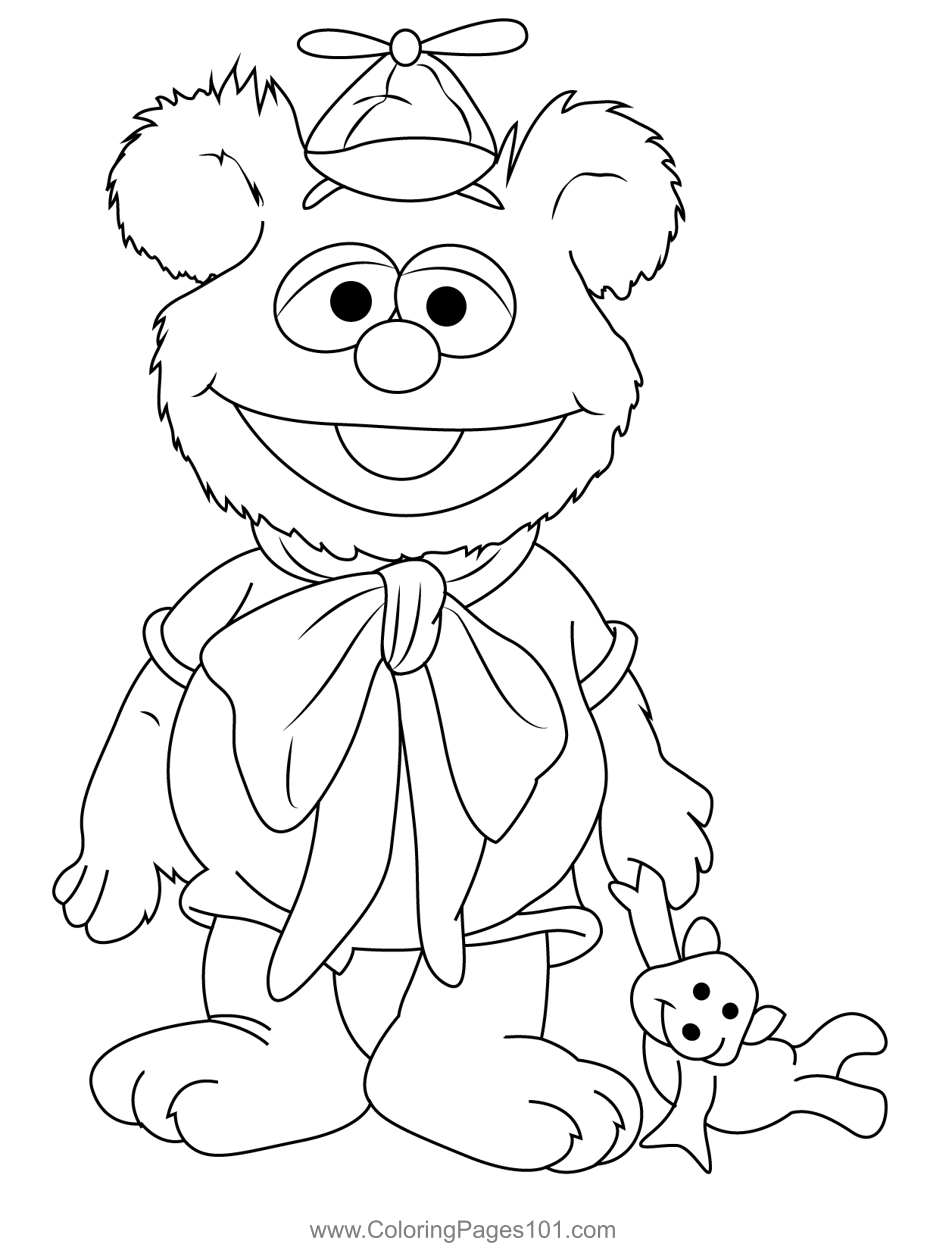 Baby fozzie coloring page for kids