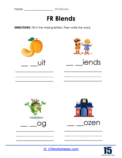 Fr blends worksheets