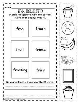 Fr blend worksheets by the connett connection tpt