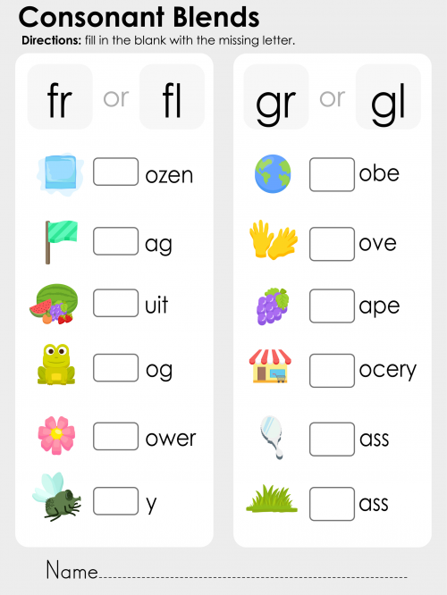 Consonant blends