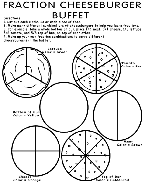 Fraction cheeseburger buffet