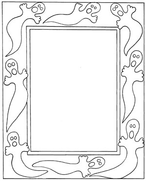 Halloween ghost frame