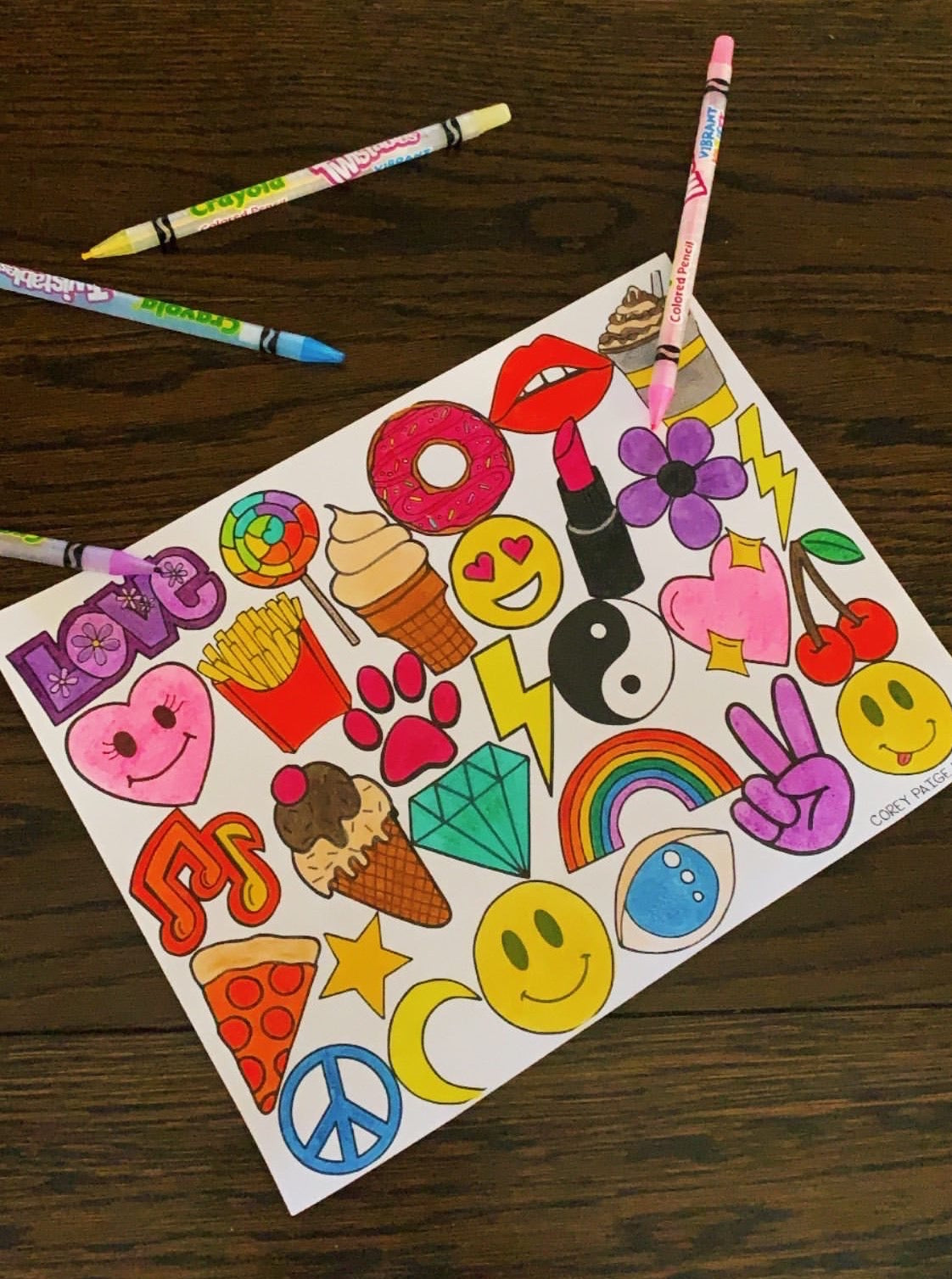 Emoji coloring sheet â