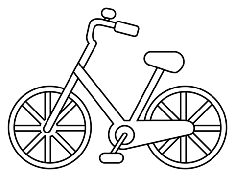 Bicycle emoji coloring page free printable coloring pages