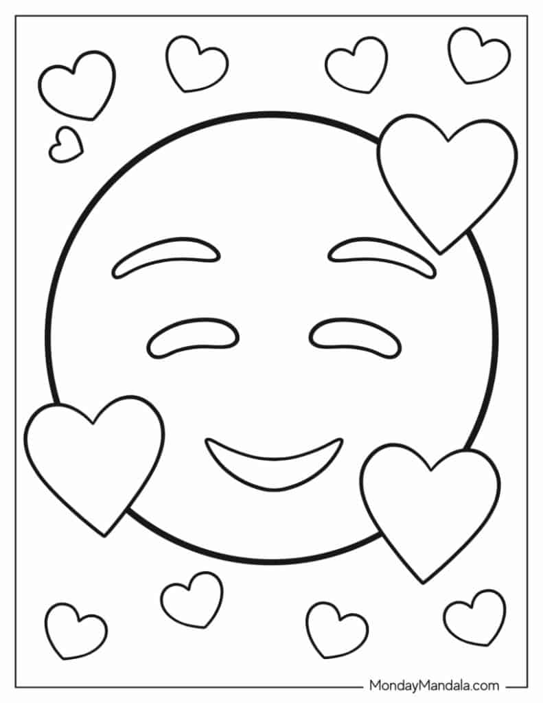 Heart coloring pages free pdf printables