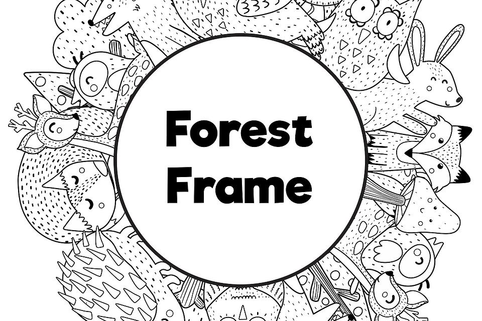 Photo frame coloring pages for kids free fun printable animal frames for kids to color printables mom