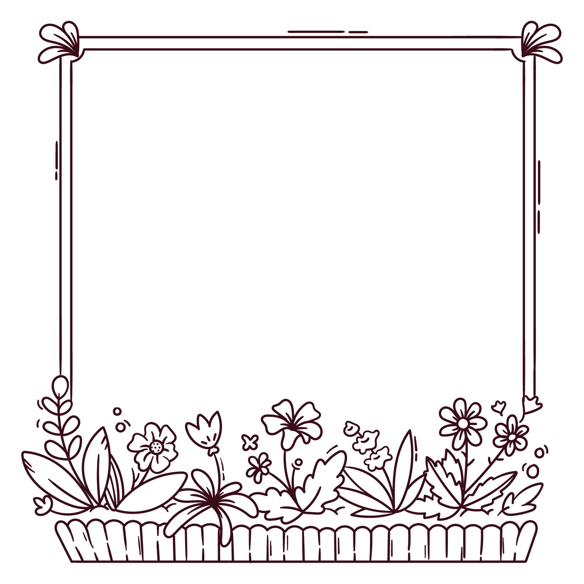 Frame coloring pages coloring pages printable coloring pages coloring book pages