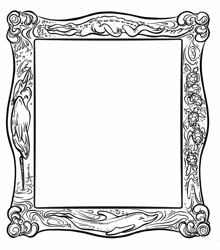 Picture frame coloring pages