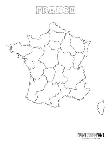 Maps of france to color at