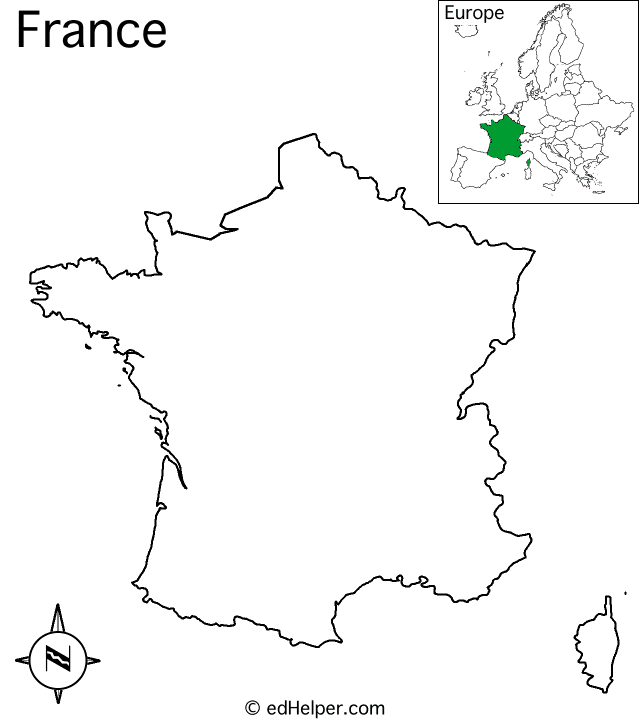 France outline map