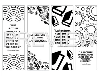 Coloring bookmarks in french by perfectingpedagogy tpt