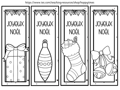 Merry christmas bookmarks french teaching resources