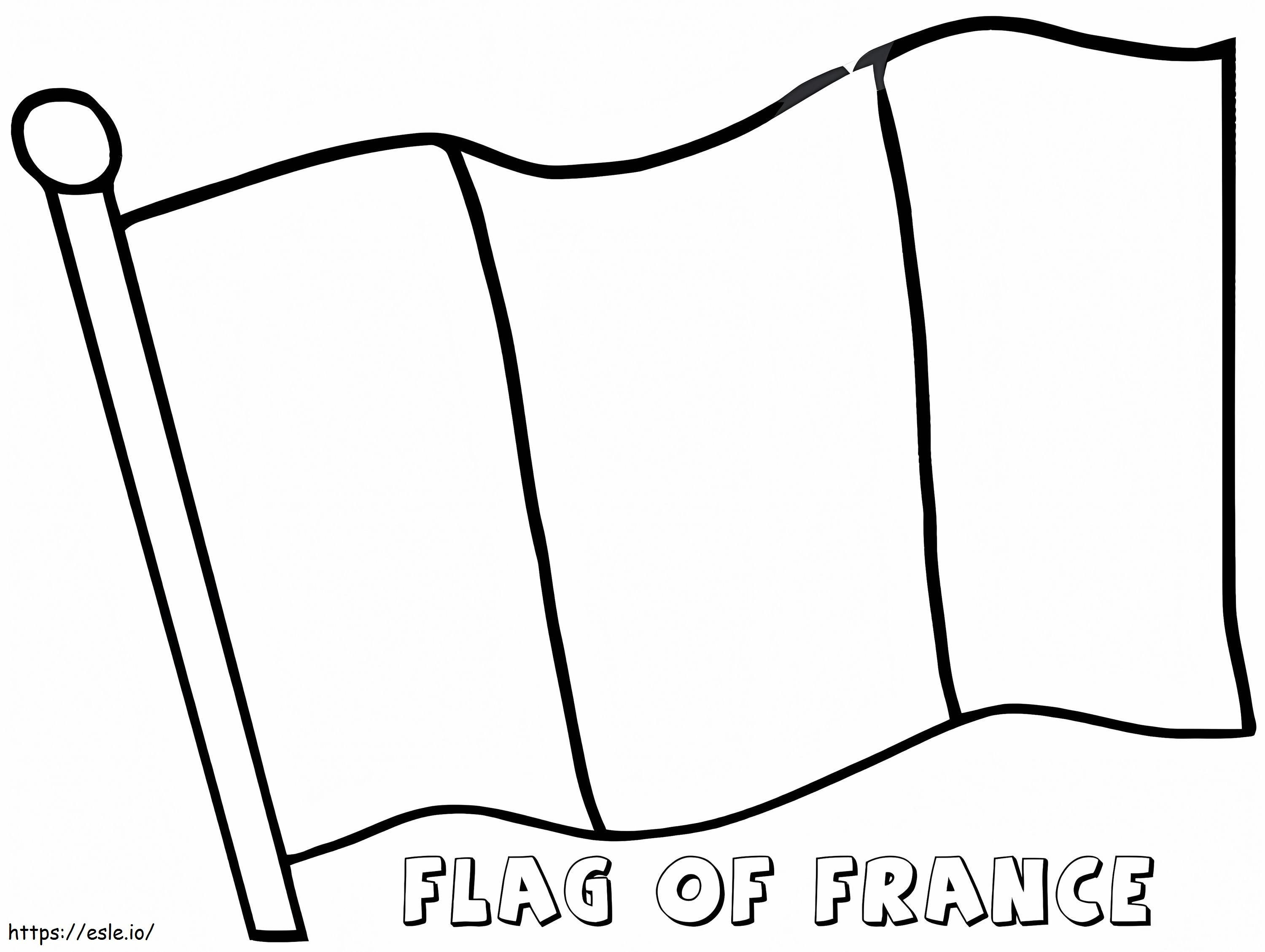 France flag coloring page