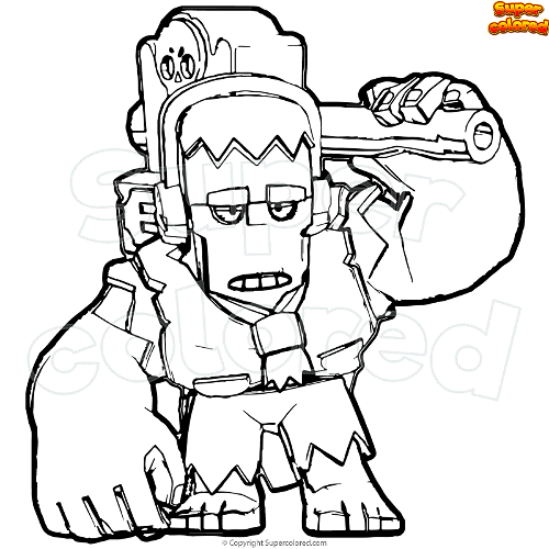 Coloring page brawl stars frank