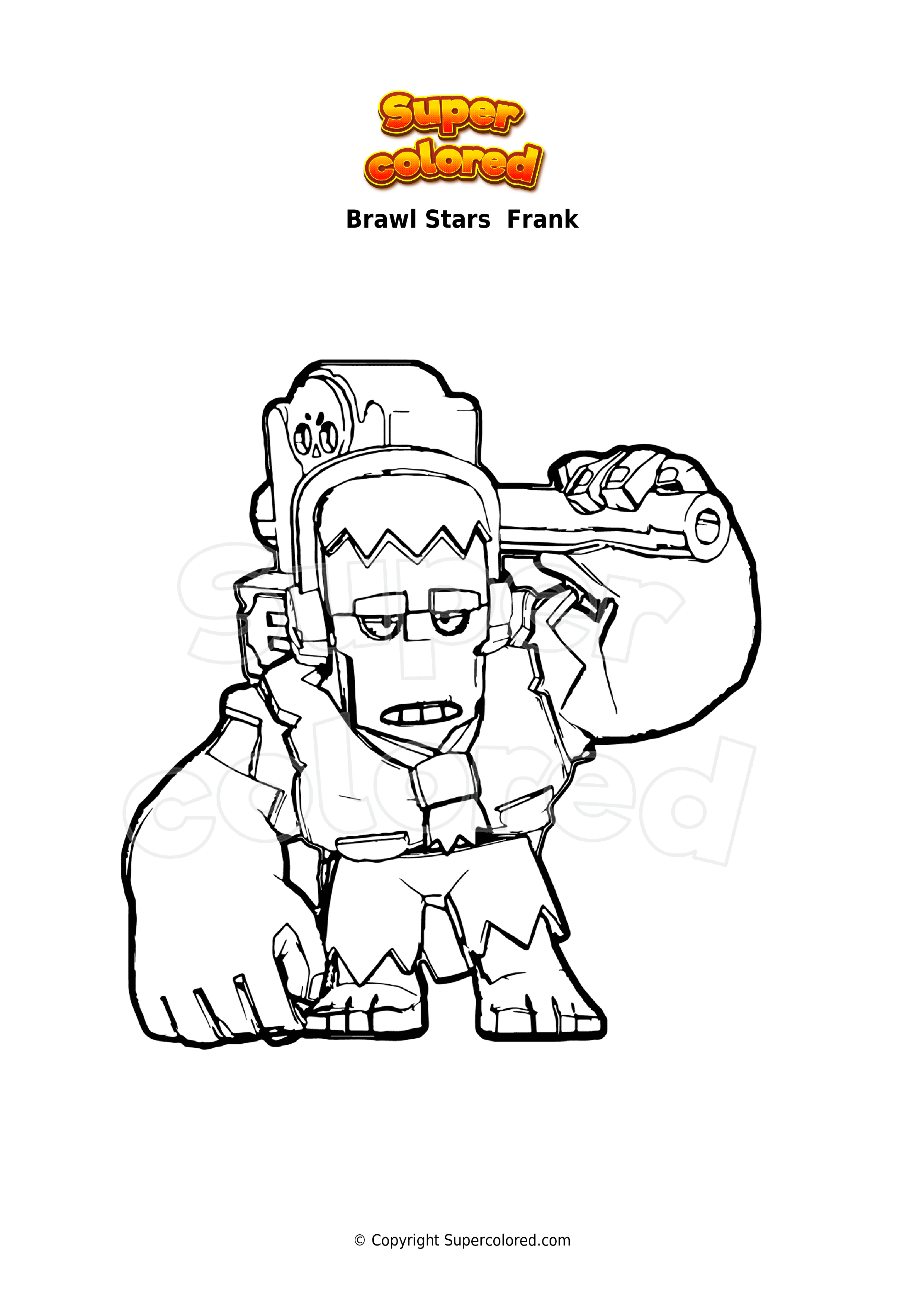 Coloring page brawl stars frank