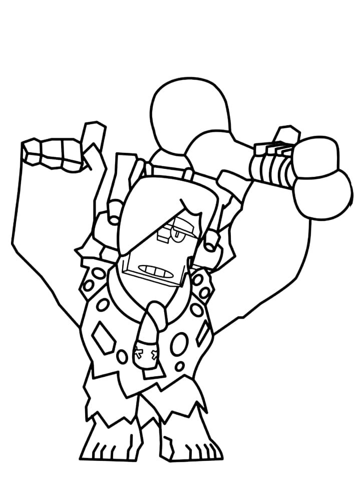 Coloring page brawl stars frank print