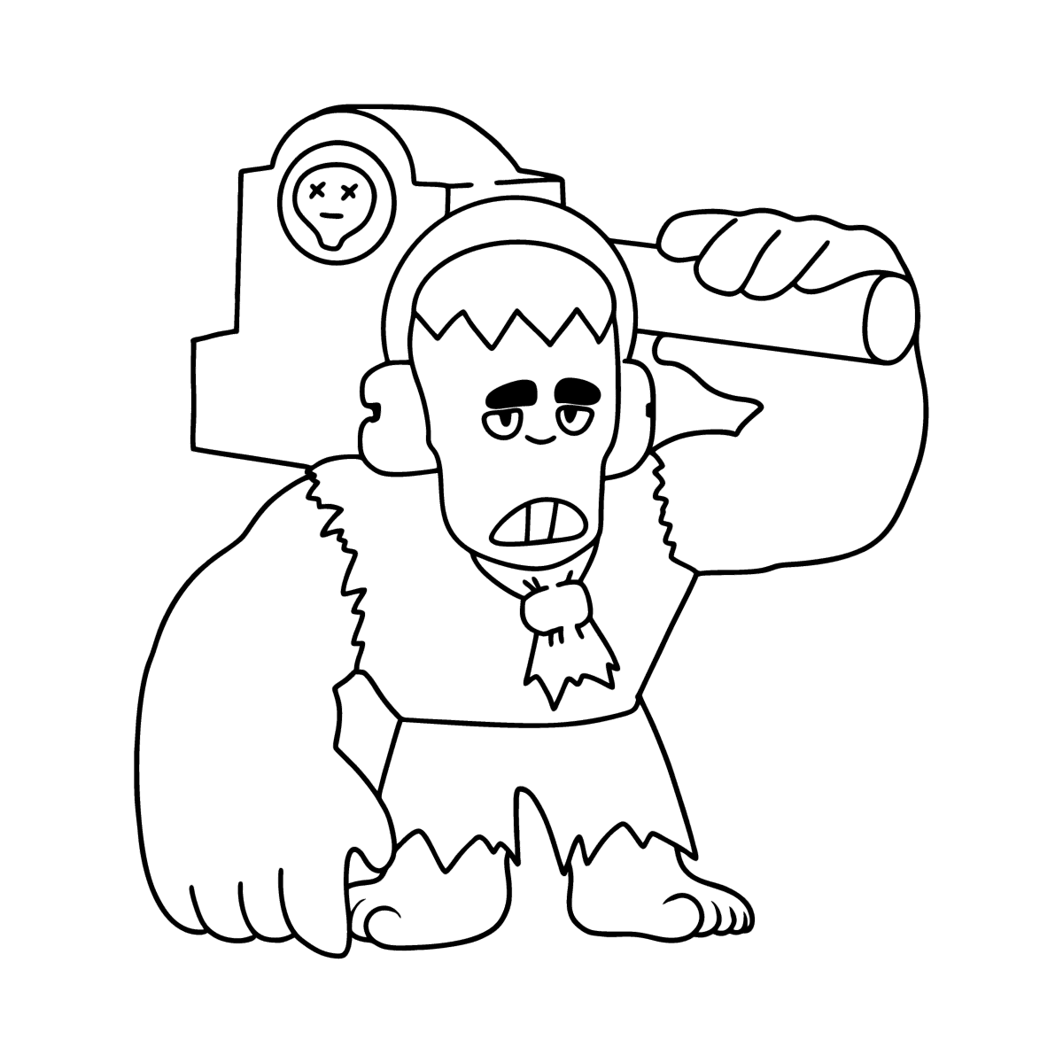 Brawl stars frank coloring page â online and print for free