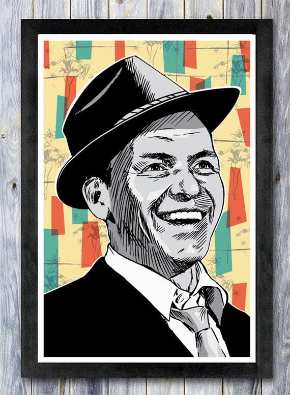 Frank sinatra frank sinatra poster frank sinatra wall art frank sinatra art print frank sinatra art wall decor gift home decor