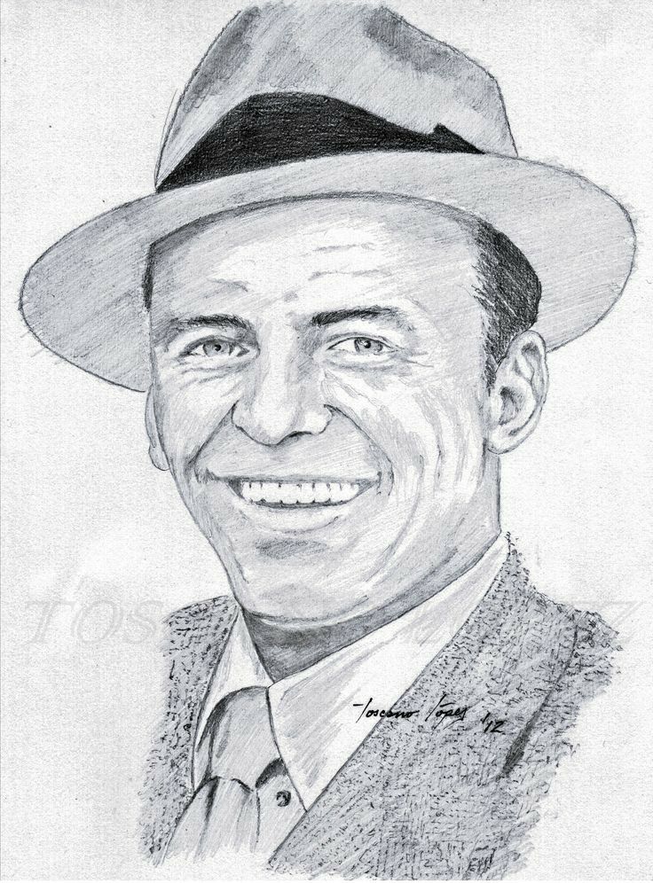 Frank sinatra celebrity drawings portrait drawing face drawing