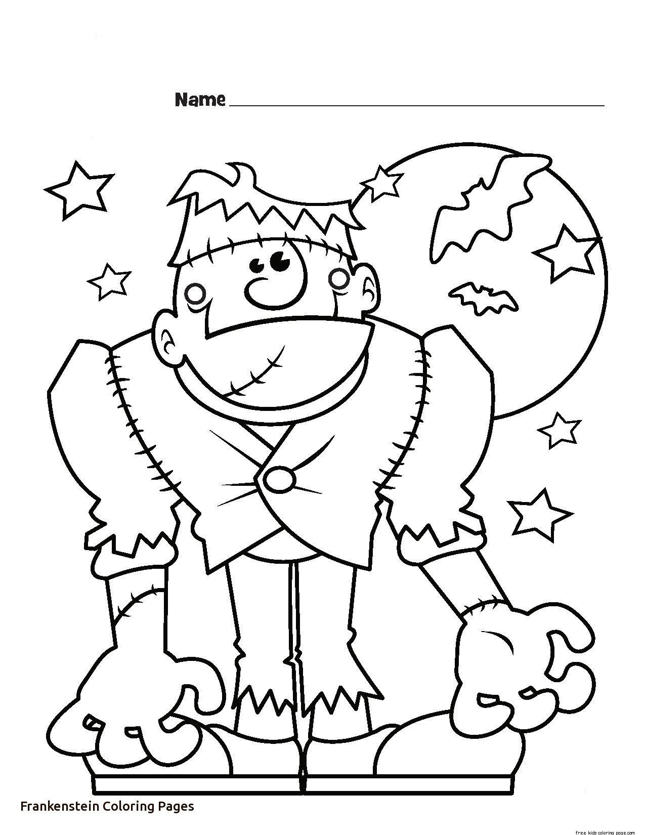 Awesome picture of frankenstein coloring pages