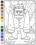 Mystery color by number coloring pages free coloring pages