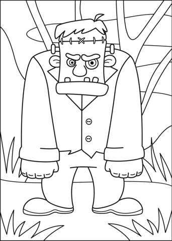 Frankenstein coloring page free printable coloring pages