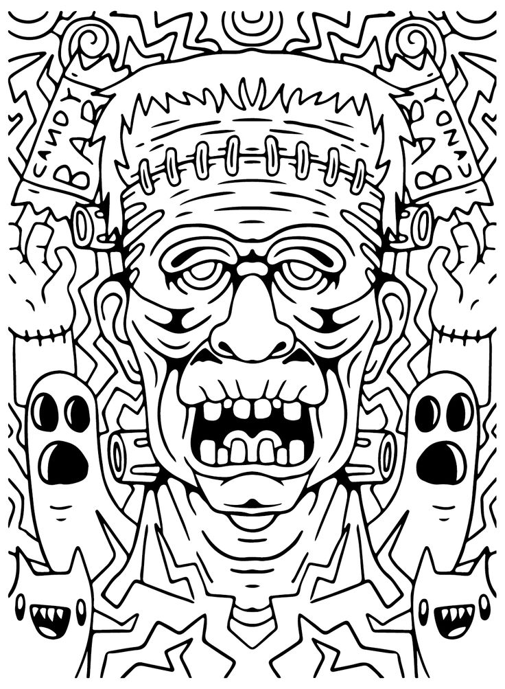 Frankenstein coloring pages