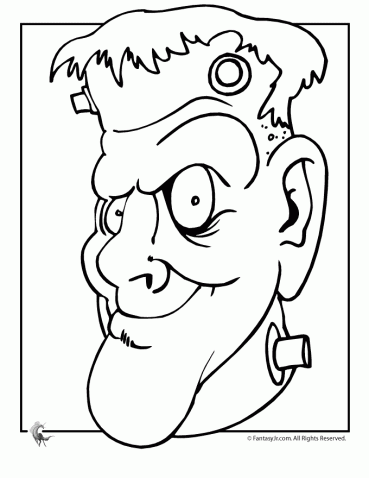 Frankenstein head coloring page woo jr kids activities childrens publishing halloween coloring pages monster coloring pages halloween coloring