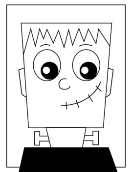 Frankenstein halloween coloring page by ladybug learning store