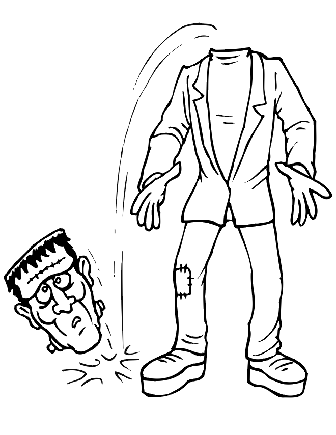 Fun frankenstein coloring pages