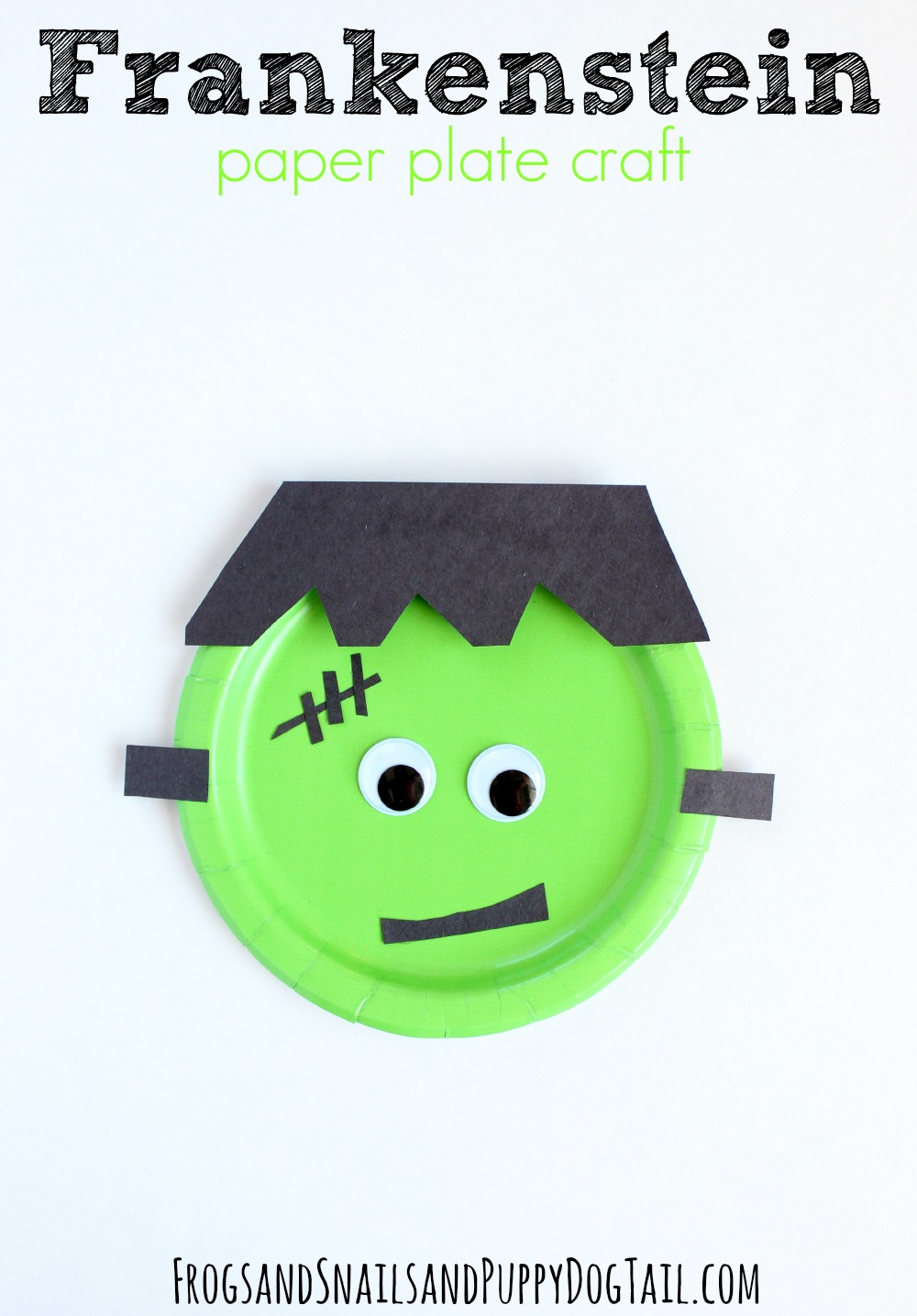 Frankenstein paper plate craft