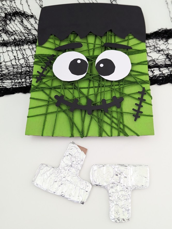 How to make a yarn wrapped frankenstein craft