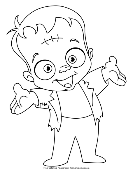 Frankenstein coloring page â free printable pdf from