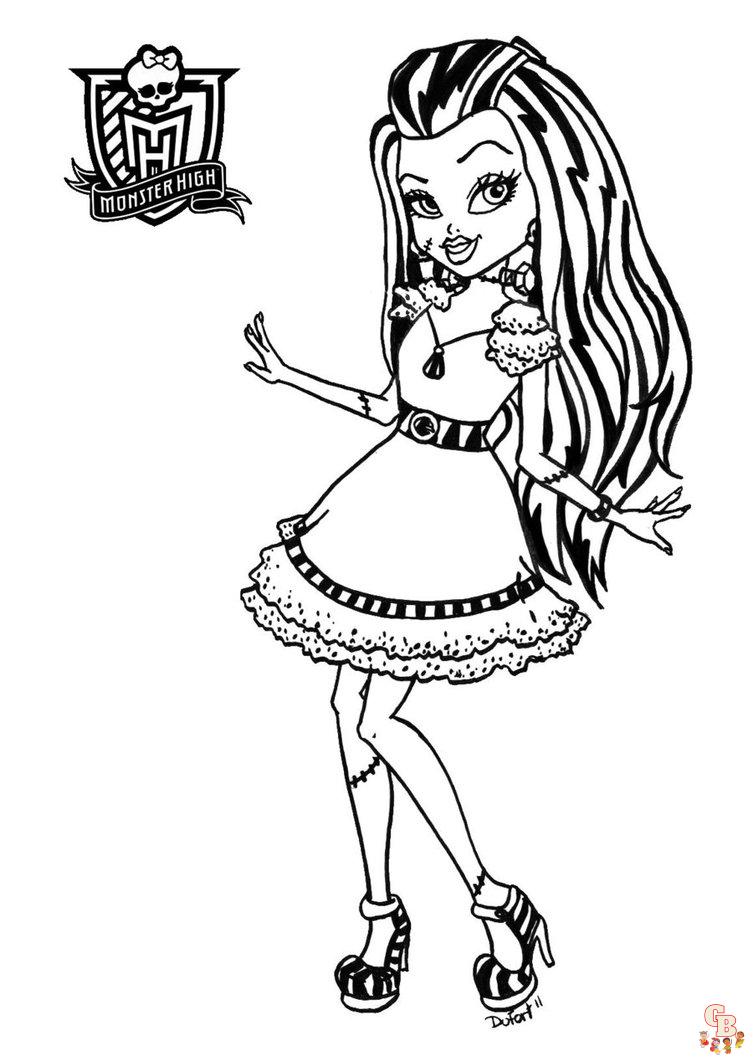 Monster high coloring pages for kids