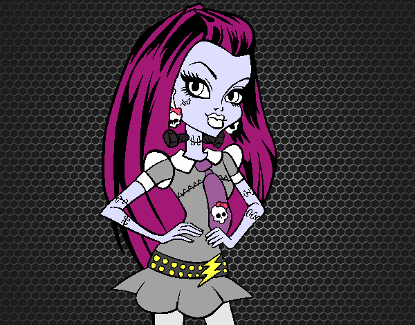 Colored page monster high frankie stein painted by user not registered