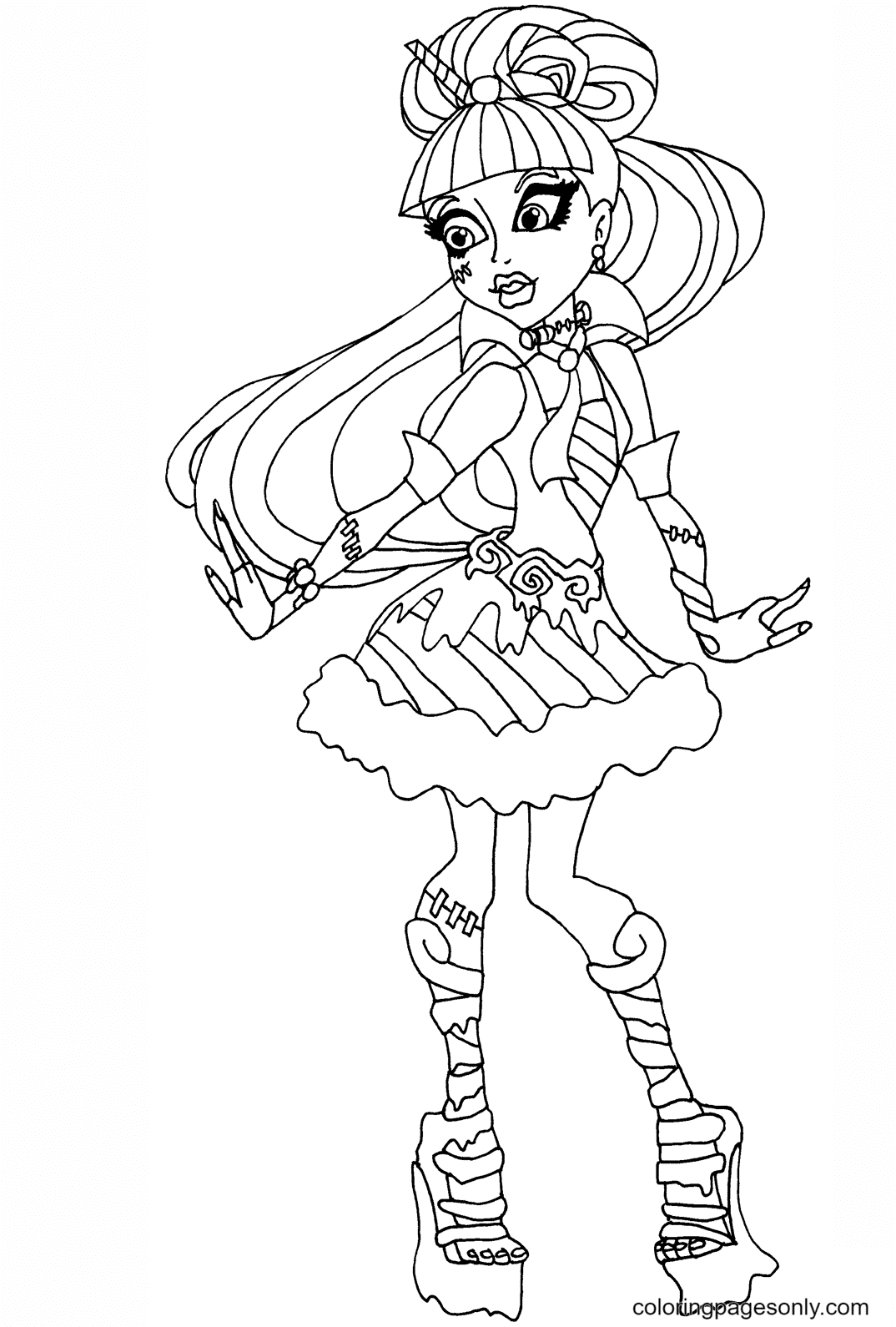 Monster high coloring pages printable for free download