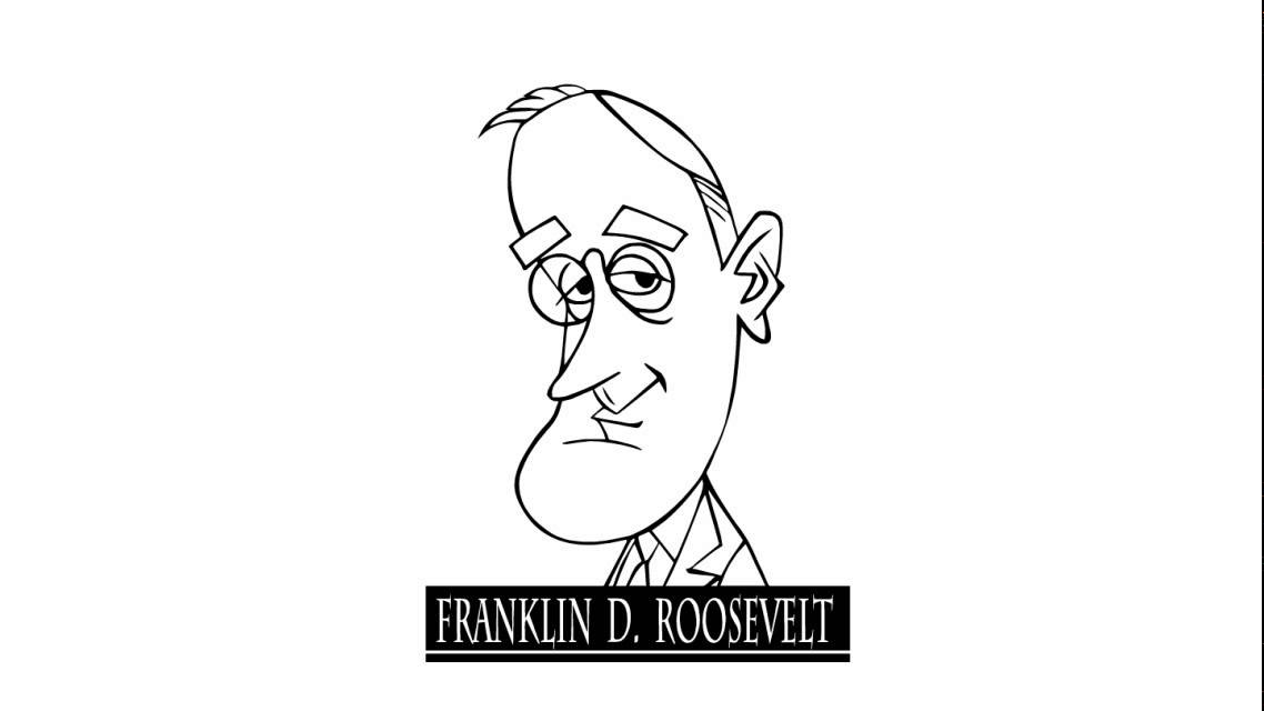 How to draw franklin d roosevelt