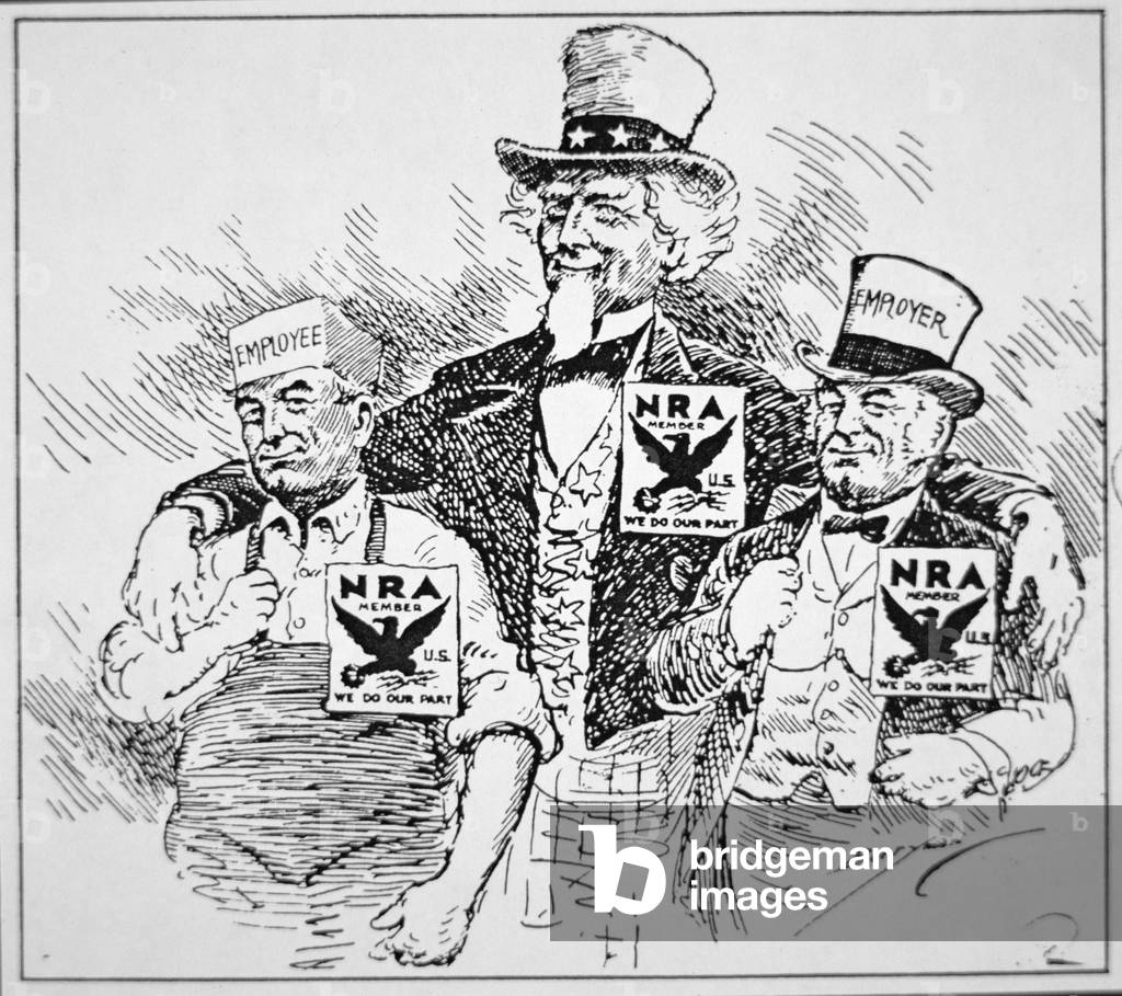 Image of cartoon depicting the impact of franklin d roosevelts