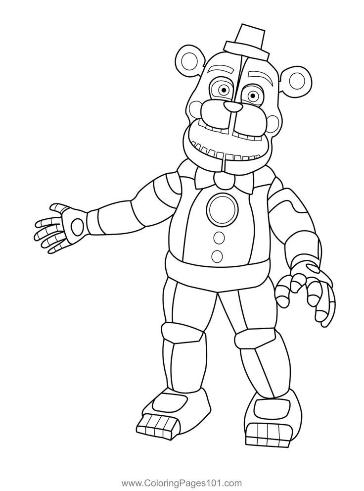 Funtime freddy fnaf coloring page fnaf coloring pages monster coloring pages cartoon coloring pages