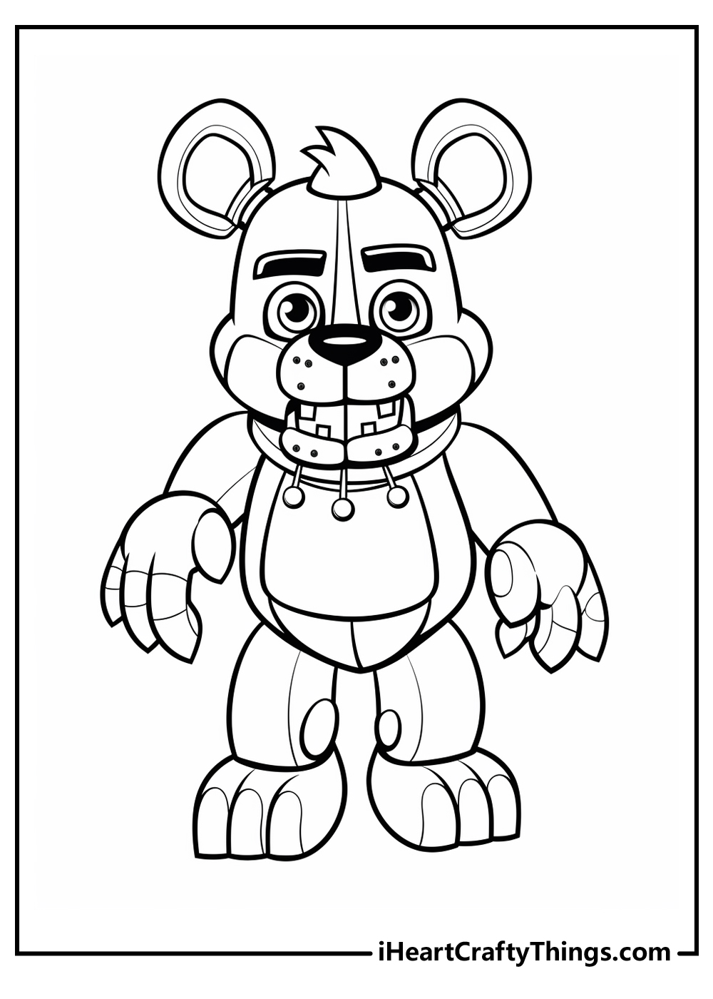 Five nights at freddys coloring pages free printables