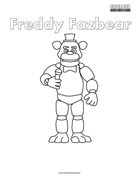 Freddy fazbear coloring page