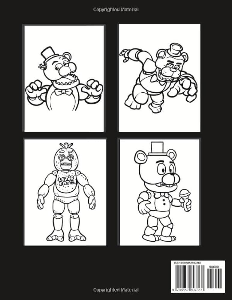 The coloring book amazing freddy fazbears pages featuring funny and scarry all fnaf characters steiner sylvia books