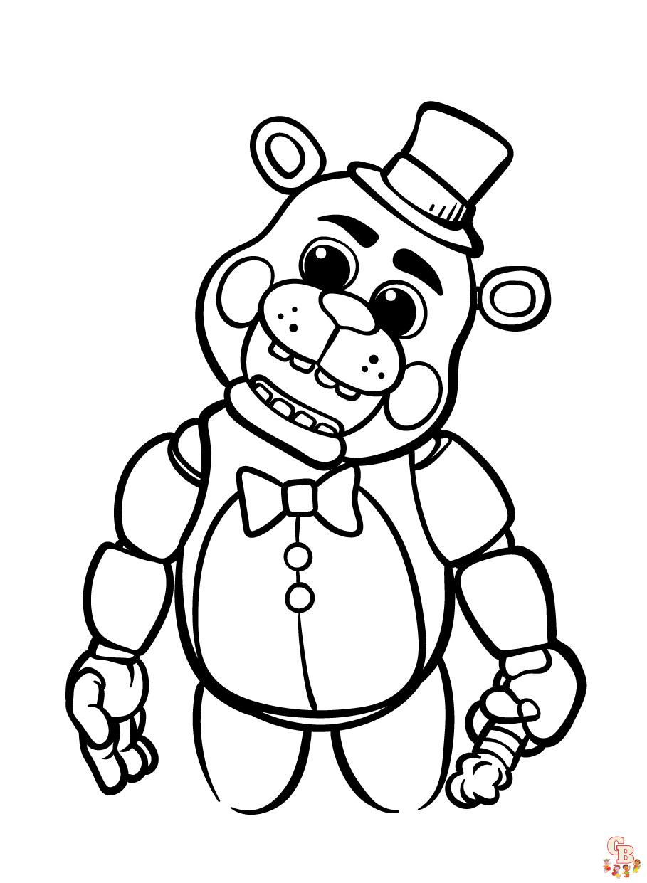 Freddy fazbear coloring pages