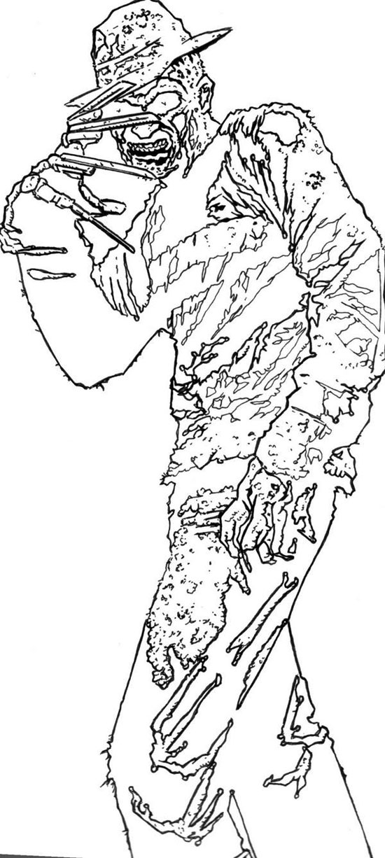 Freddy krueger coloring pages