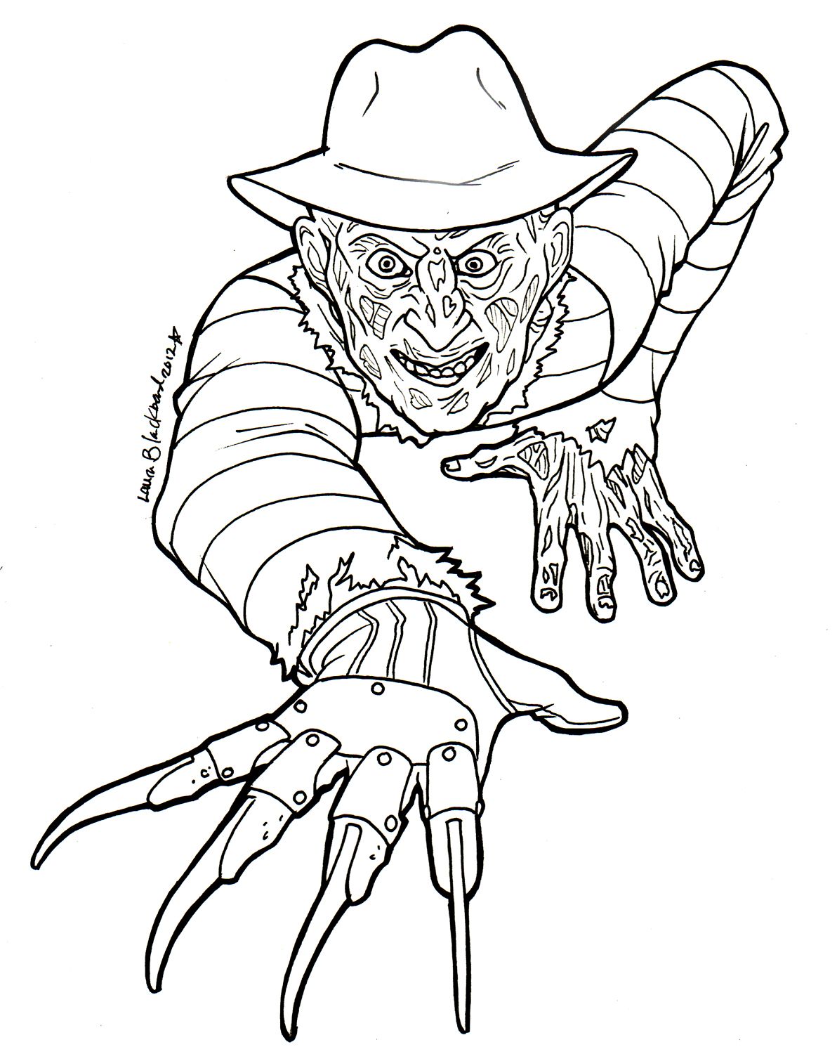 Colouring freddy krueger