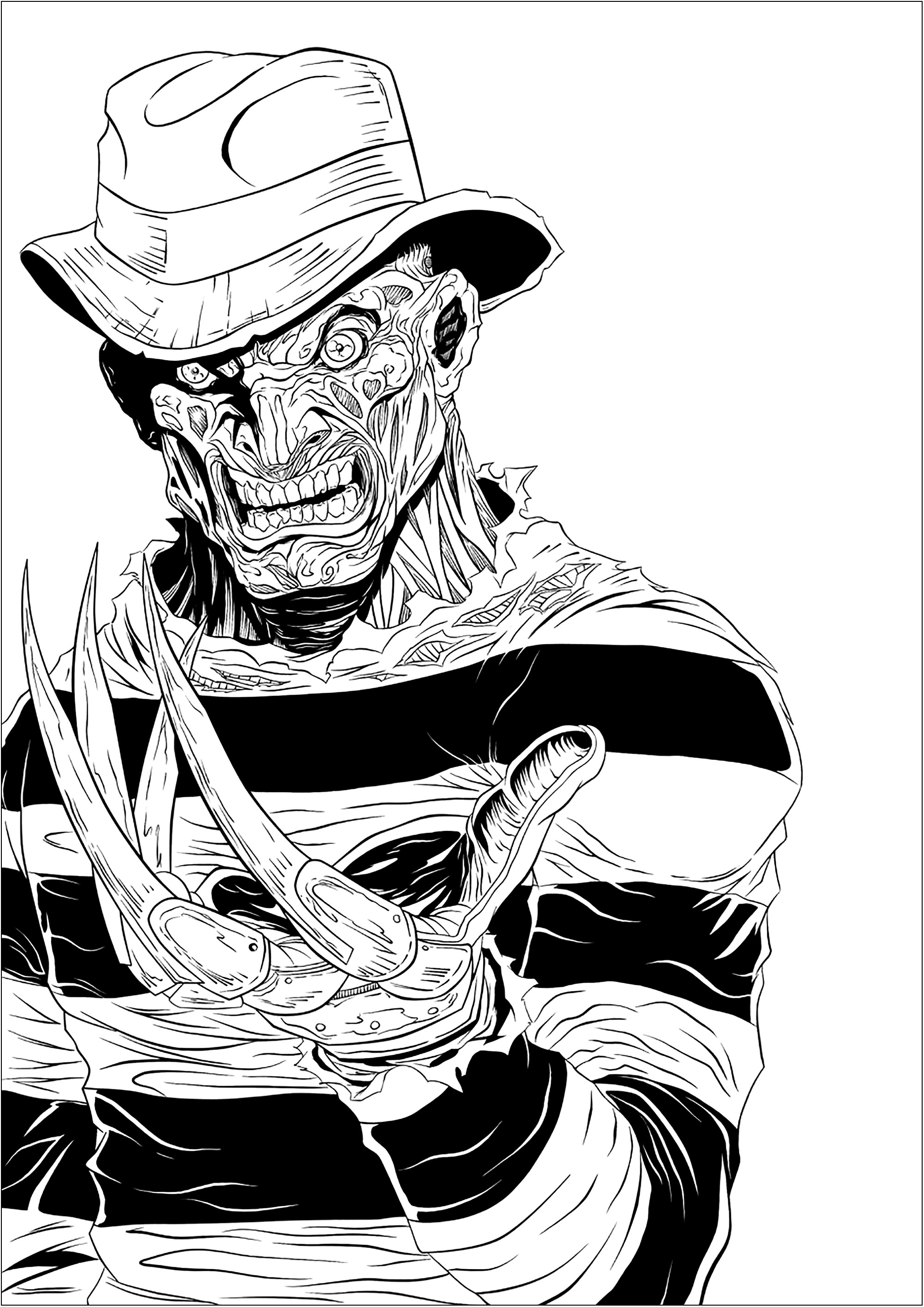 Scary freddy krueger and his sharp claws