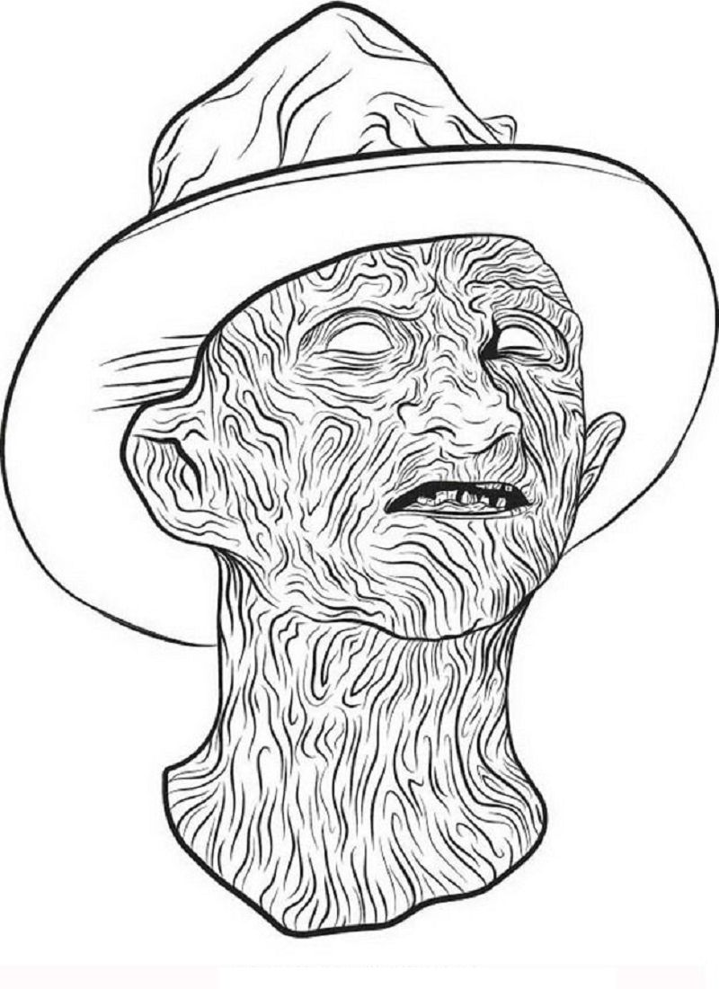 Freddy krueger coloring pages for free printable download educative printable freddy krueger disney coloring pages monster coloring pages