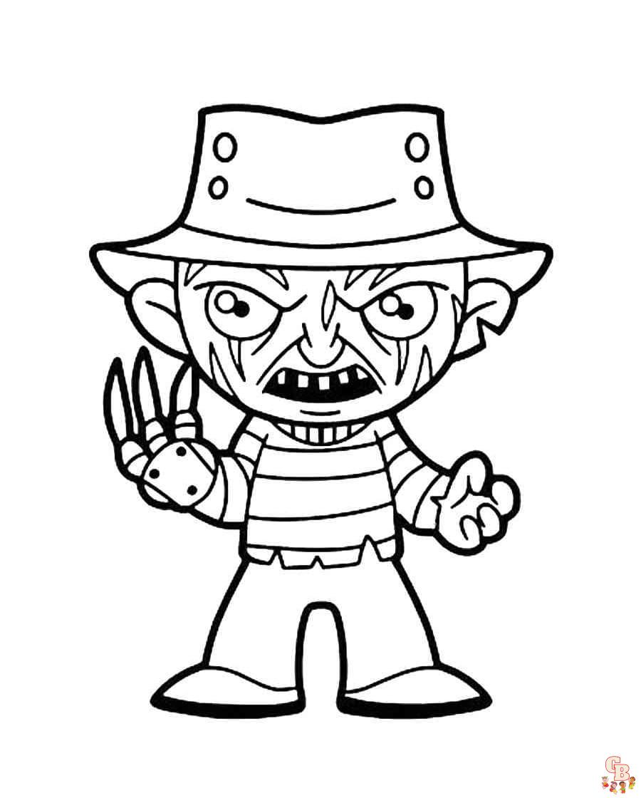 Printable freddy krueger coloring pages free for kids and adults