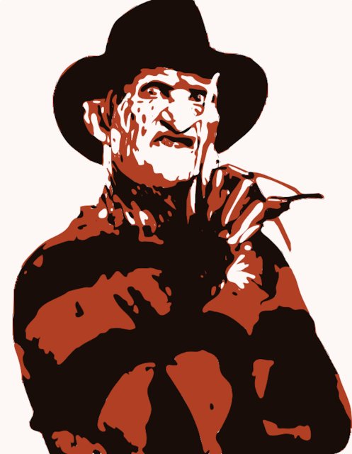 Freddy krueger stencil in layers