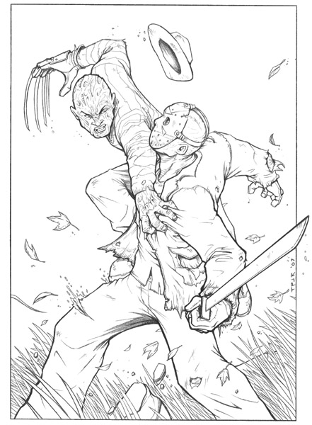 Freddy vs jason pencils by tpollockjr on